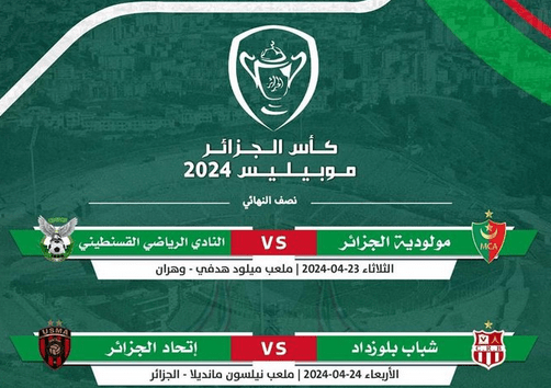 Coupes d’Algérie 2024: le tirage au sort des demi-finales est connu