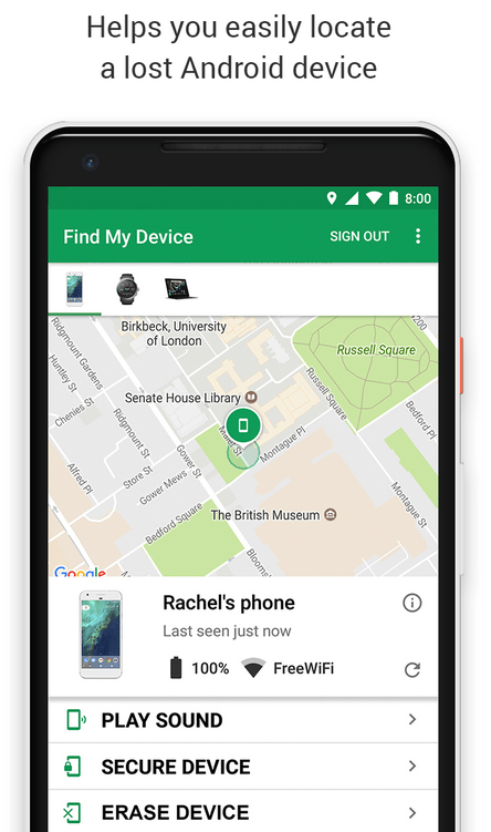 Google lance son service de localisation d&rsquo;appareils Android
