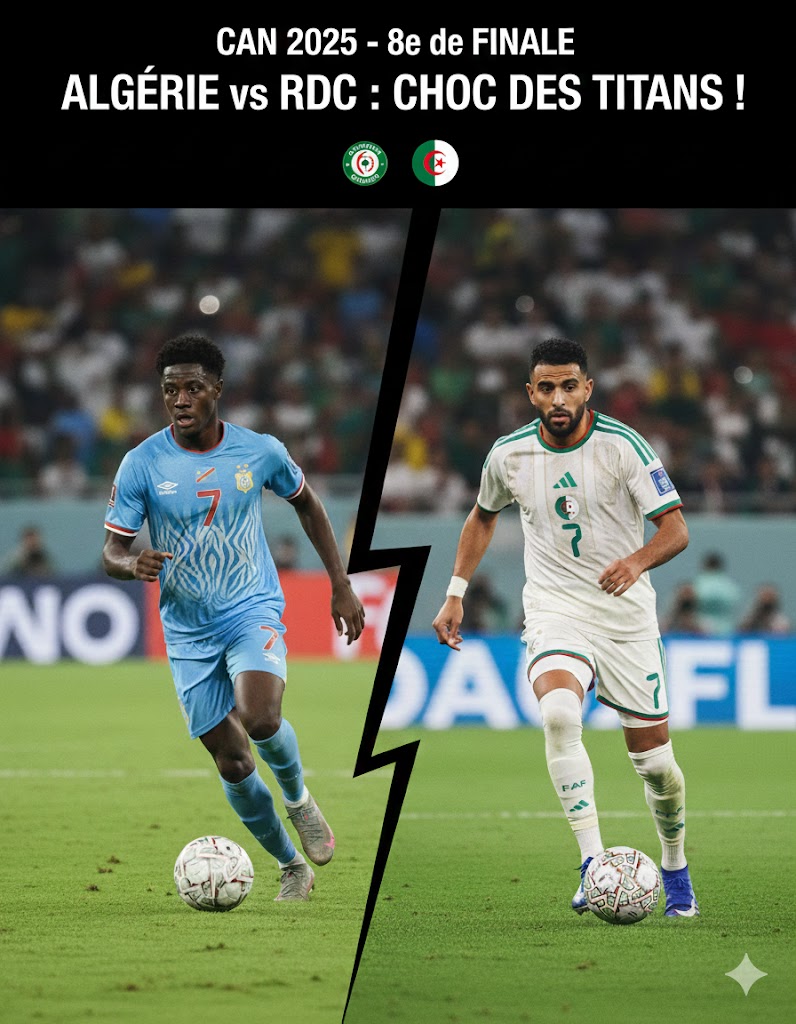 Algérie affronte RDC en 8eme: l&rsquo;heure de vérité