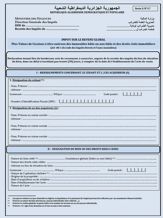 immobilier et fiscalité Algérie