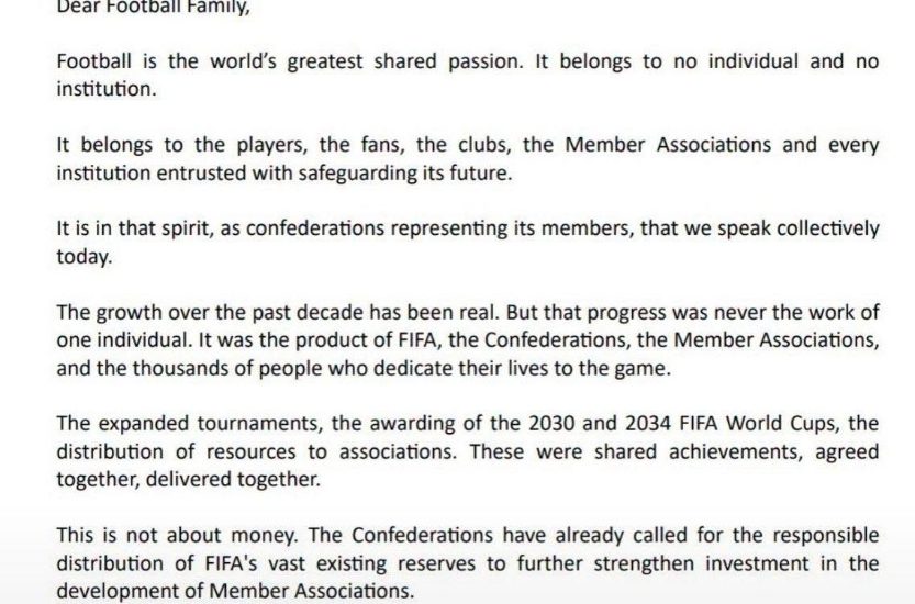 Fifa Fronde des confédérations